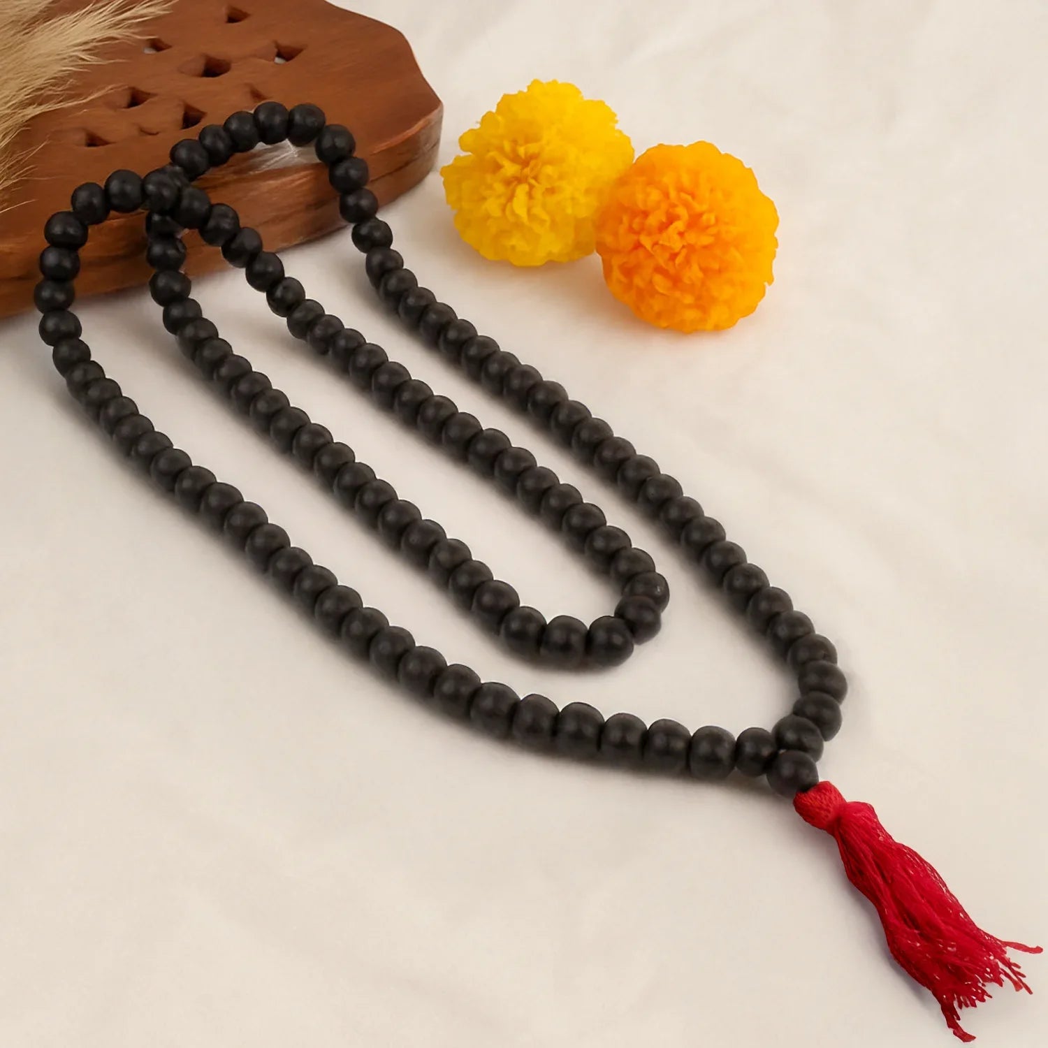 Karungali Malai 8mm – 108+1 Beads (Original Ebony Wood) with Govt. Certification