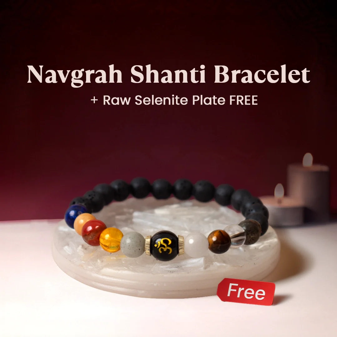 Navgrah-shanti-bracelet-with-free-raw-selenite-plate